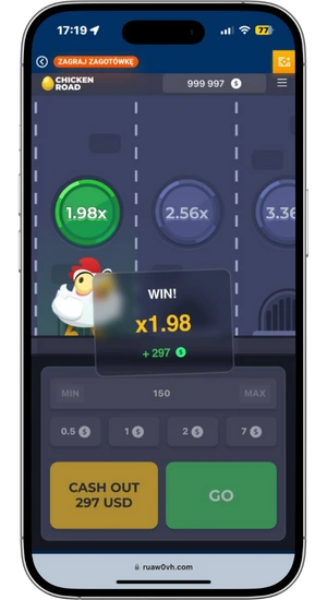 Start rundy w grze Chicken Road