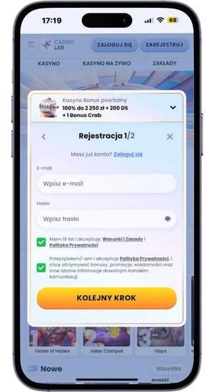 Rejestracja i odbiór bonusu Chicken Road na iPhonie